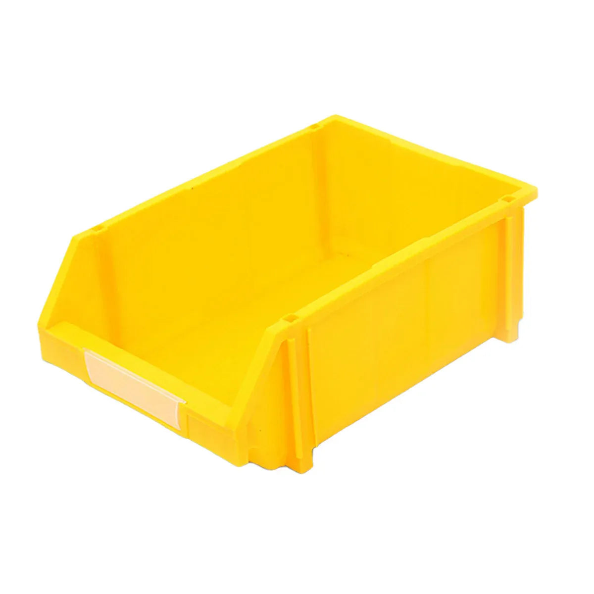 2 Pcs Thickened Slanted Plastic Storage Box for Screws Nuts Crafts Storage Use - Yellow