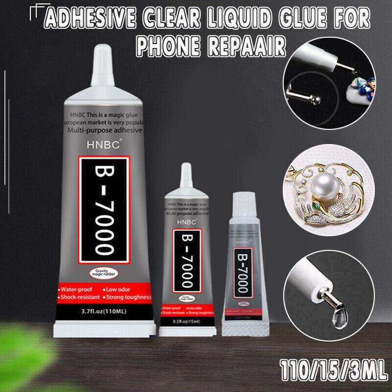B-7000 Clear Multi-Purpose Adhesive Glue for Jewellry Phone Craft Glass Repair - 15ML