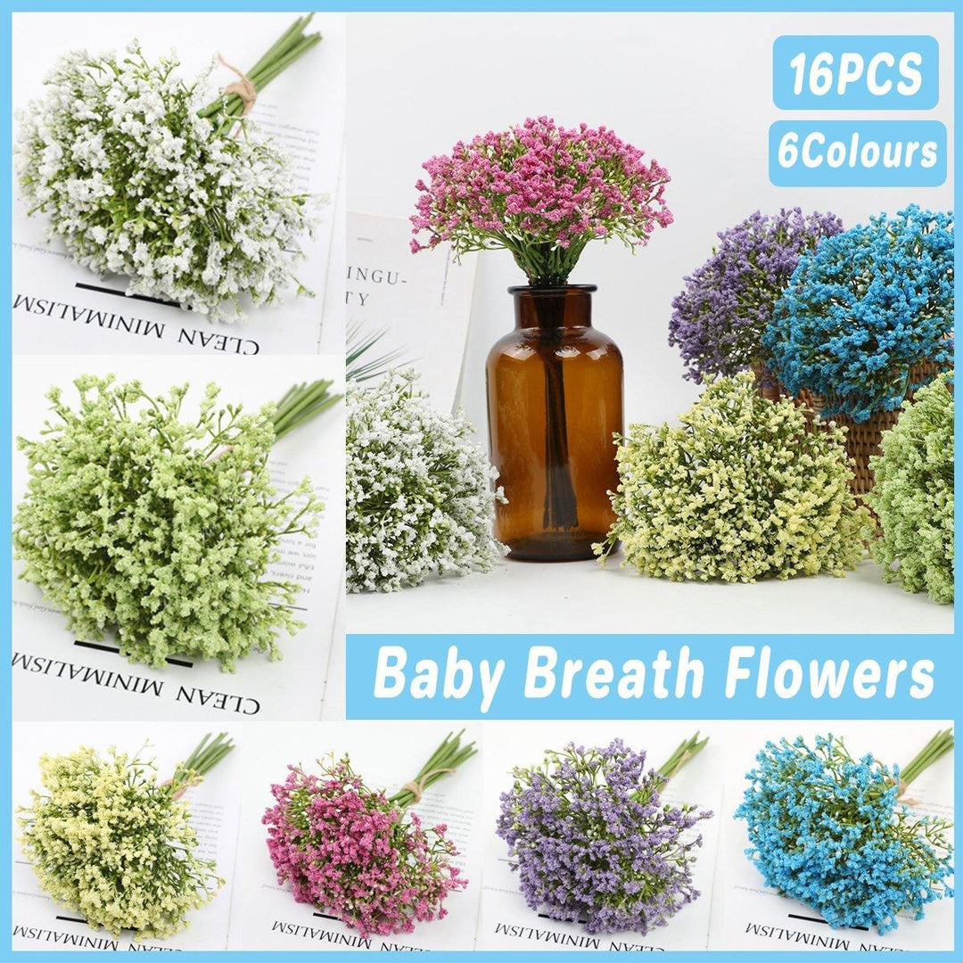 16pcs Artificial Foam Full Star Flowers Wedding Bouquet Home Decor Simulation - Purple