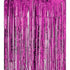 Metallic Tinsel Curtain Foil Backdrop Function Party Decoration Birthday Event - Rose Red