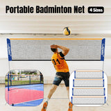 Portable Outdoor Badminton Net Set Easy Setup Adjustable Height Sports Equipment - 3.1M
