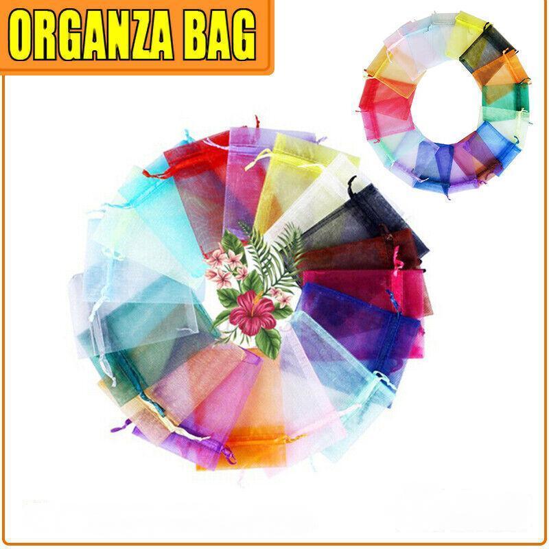 Organza Bag Sheer Bags Jewellery Wedding Candy Packaging Sheer Bags 10*15 cm - Light Blue