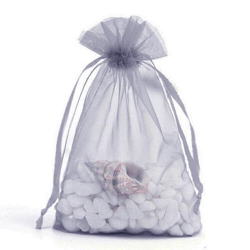 Organza Bag Sheer Bags Jewellery Wedding Candy Packaging Sheer Bags 13*18 cm - Grey