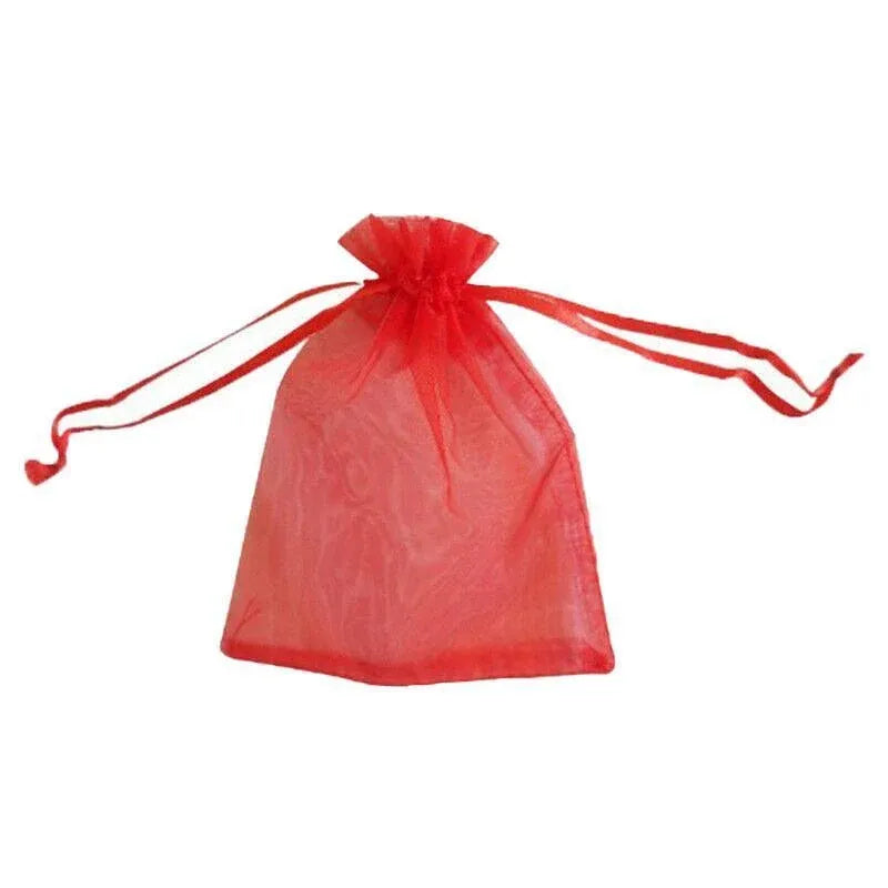 Organza Bag Sheer Bags Jewellery Wedding Candy Packaging Sheer Bags 13*18 cm - Red