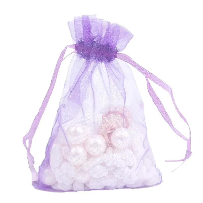 Organza Bag Sheer Bags Jewellery Wedding Candy Packaging Sheer Bags 13*18 cm - Purple