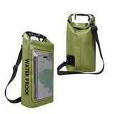 Outdoor Crossbody Bag Two-in-One Mobile Phone Waterproof Bag PVC Swimming - Green