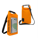 Outdoor Crossbody Bag Two-in-One Mobile Phone Waterproof Bag PVC Swimming - Orange