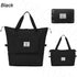 Large Capacity Travel Bag Foldable Luggage Tote Lightweight Storage Duffel Bag - Black