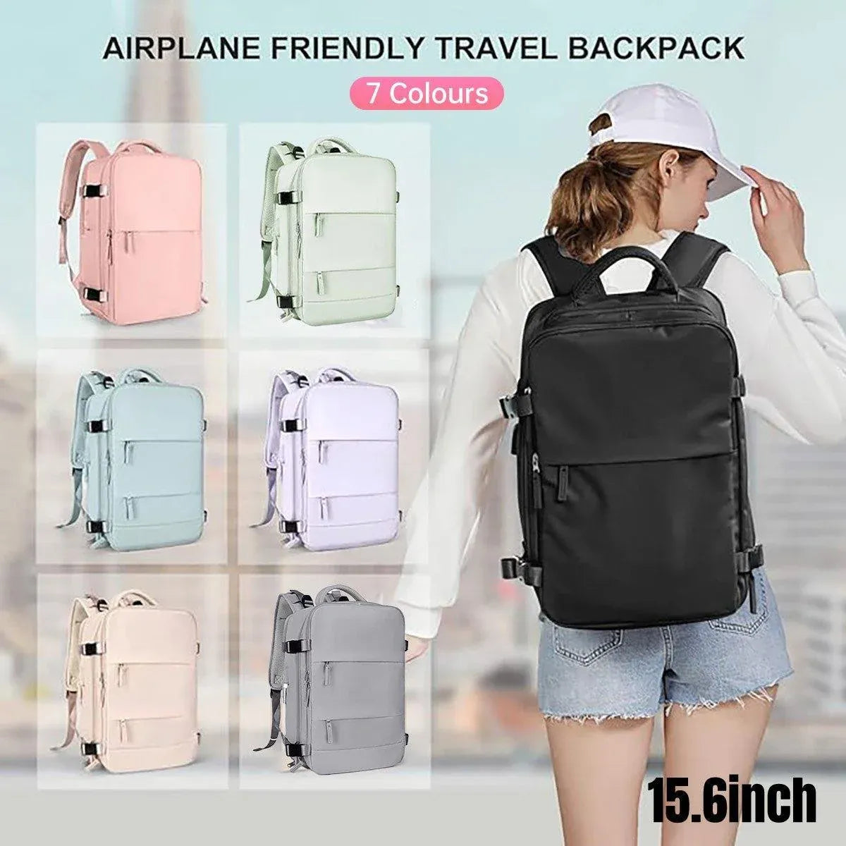 Waterproof Travel Backpack Outdoor Sports Shoulder Bag Hiking Camping Daypack - Green