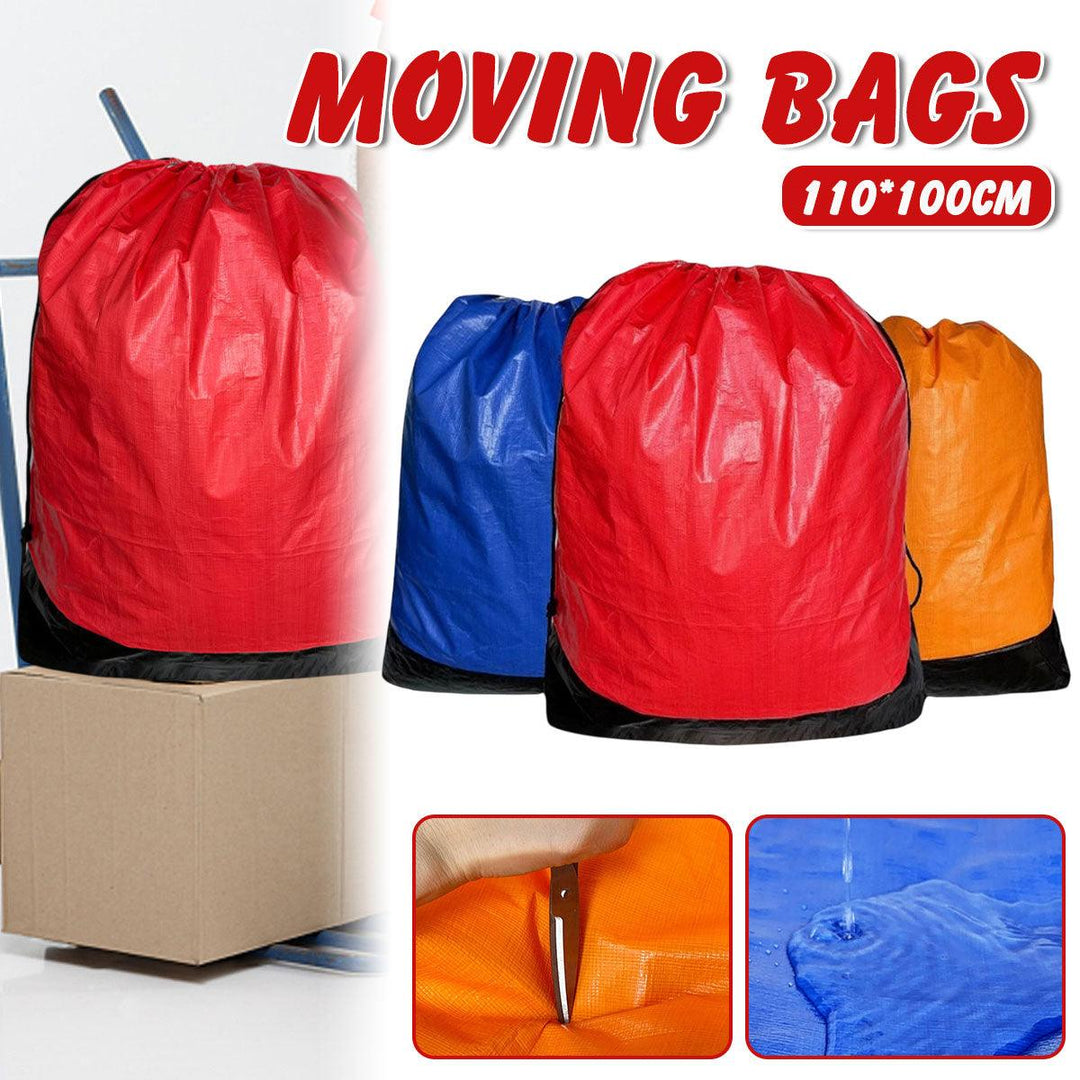 Waterproof Drawstring Moving Bag Large Packing Transfer Bag for Travel Storag - Orange