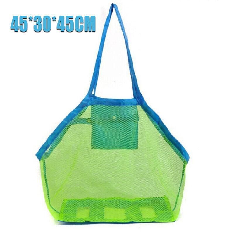 Mesh Beach Toy Bag Sand Away Tote for Swimming Pool Storage S or L Size - L