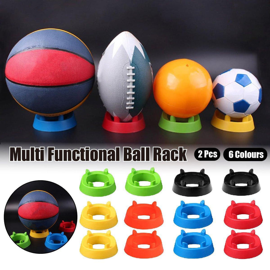 2PCS Football Basketball Volleyball Storage Stand Multi-Functional Ball Holder - Yellow