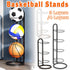 3/4Tier Basketball Stand Ball Organizer Storage Rack Basketball Equipment Holder - Black-3 Layers
