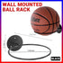 Wall Mounted Ball Rack Holder for Basketball Football Rugby Cap Storage Display