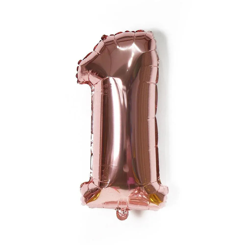 Rose Gold 32 Inch Foil Number Balloon 81cm Birthday Party Wedding Decoration - Rose Gold 1