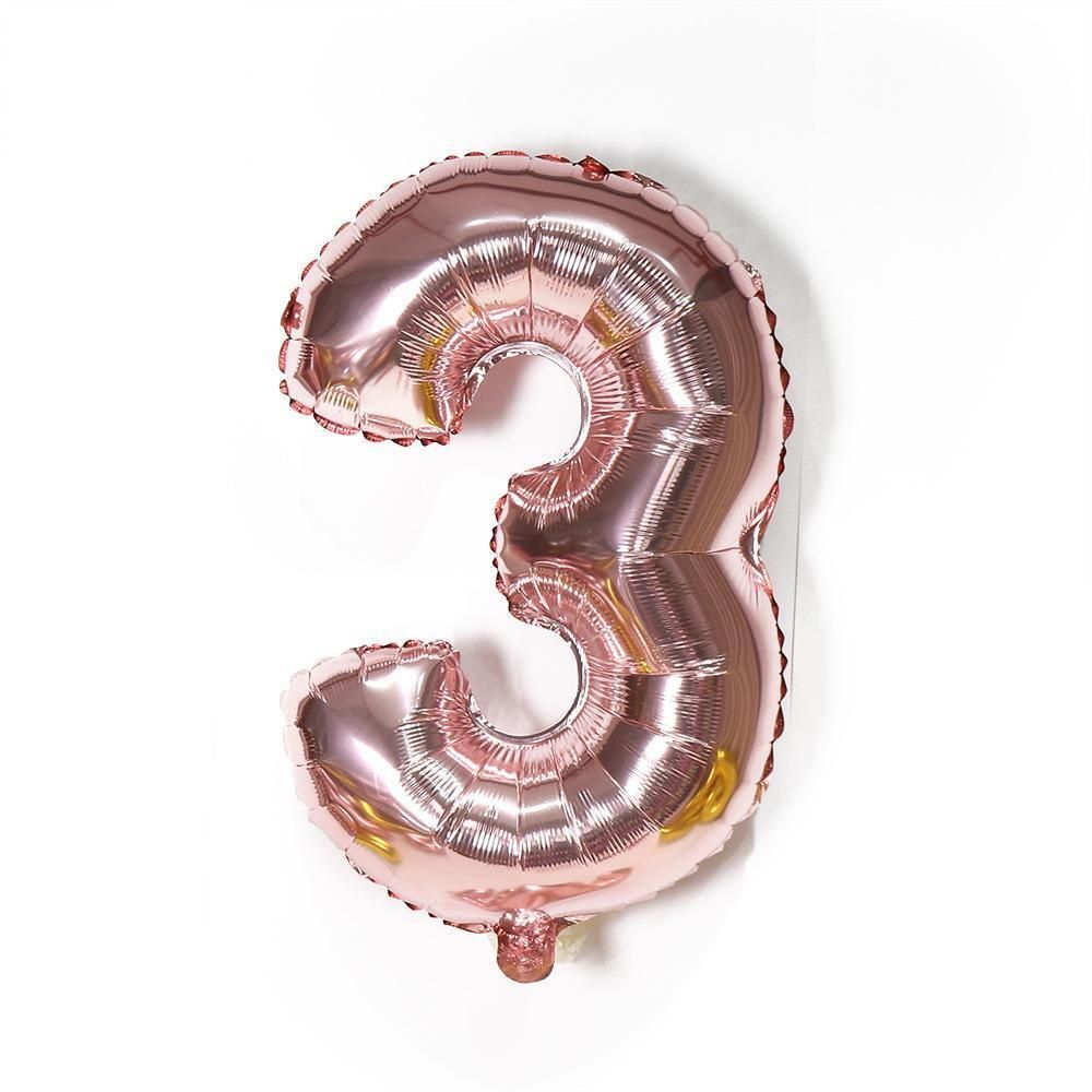 Rose Gold 32 Inch Foil Number Balloon 81cm Birthday Party Wedding Decoration - Rose Gold 3