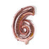 Rose Gold 32 Inch Foil Number Balloon 81cm Birthday Party Wedding Decoration - Rose Gold 6