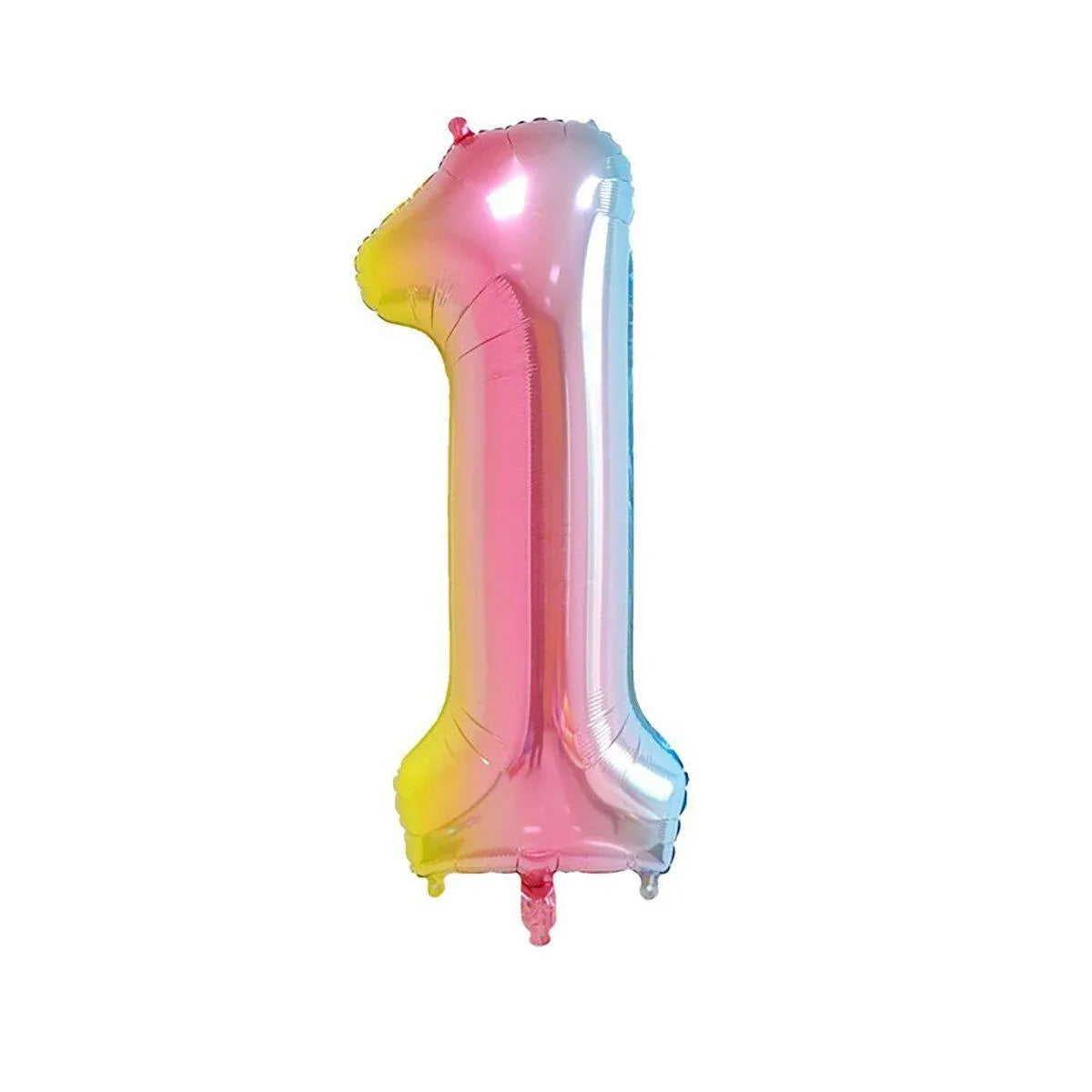 32 Inch Number Foil Balloons Party Decor Rainbow Gradient for Birthday or Events - Colour-1