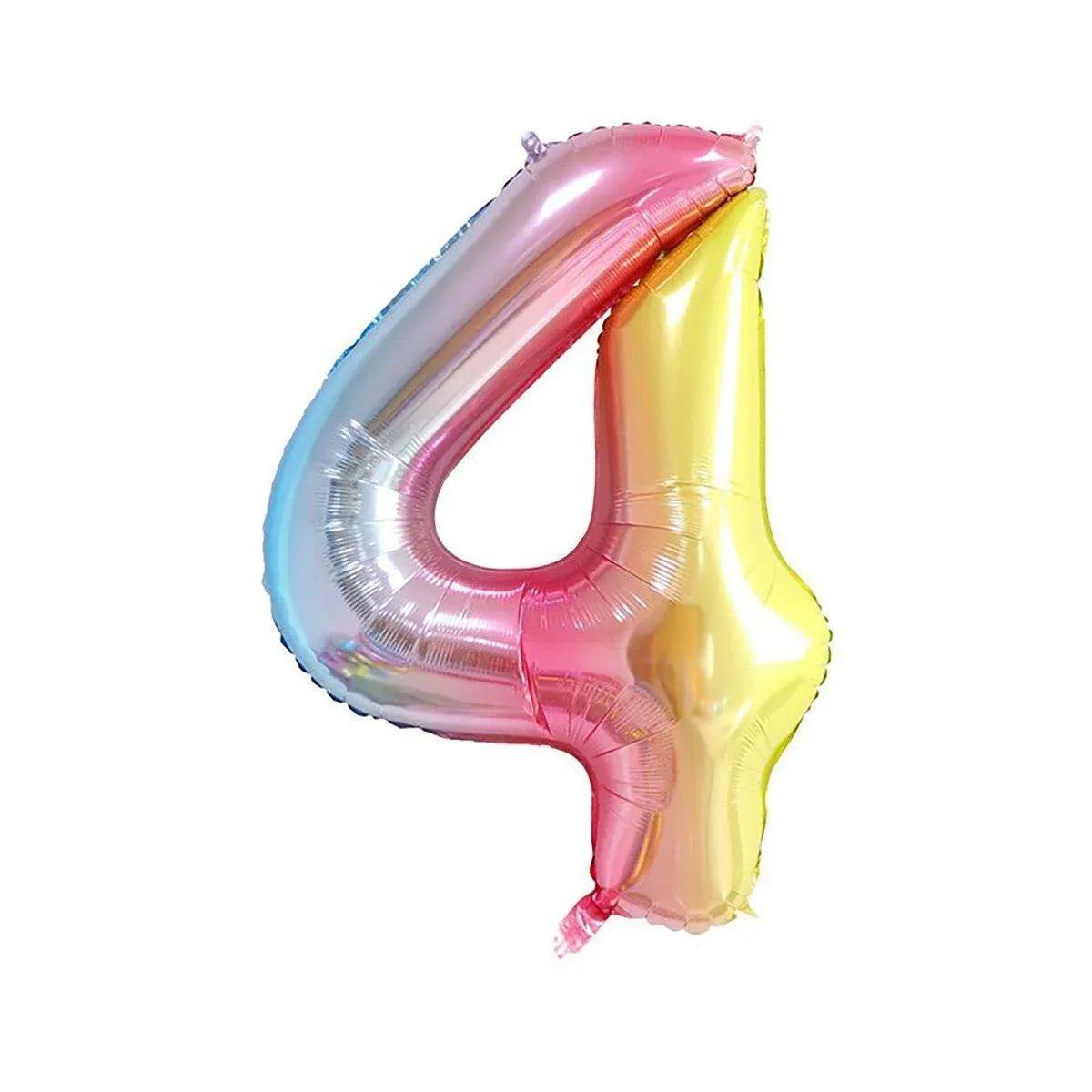 32 Inch Number Foil Balloons Party Decor Rainbow Gradient for Birthday or Events - Colour-4