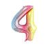 32 Inch Number Foil Balloons Party Decor Rainbow Gradient for Birthday or Events - Colour-4