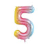 32 Inch Number Foil Balloons Party Decor Rainbow Gradient for Birthday or Events - Colour-5