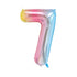 32 Inch Number Foil Balloons Party Decor Rainbow Gradient for Birthday or Events - Colour-7