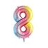 32 Inch Number Foil Balloons Party Decor Rainbow Gradient for Birthday or Events - Colour-8