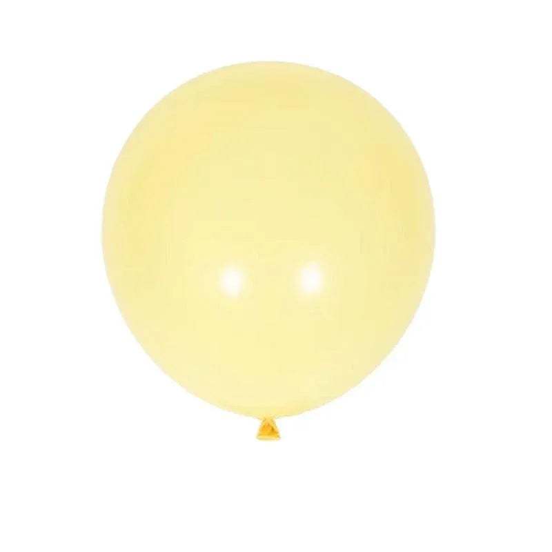 25cm Pastel Latex Balloons for Party Decoration Macaron Colour Helium Air Fill 10/100PCS - Yellow 10PCS