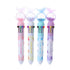 Butterfly 10 Colour Press Ballpoint Pen Sequin Dome Stationery 0.7mm - 4PCS