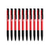10Pcs Push Button Ballpoint Pen Office Student Writing Pen School Stationery - Red