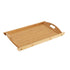 Rectangular Bamboo Tray Household Tea Serving Plate Kitchen Snack Dish Organizer - 38x26x3cm