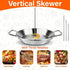 Stainless Steel Vertical Skewer Grill Pan Barbecue Kebab Rack Grill Cooking Tool