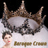 Baroque Princess Full Circle Crown Birthday Wedding Decor Performance Headwear