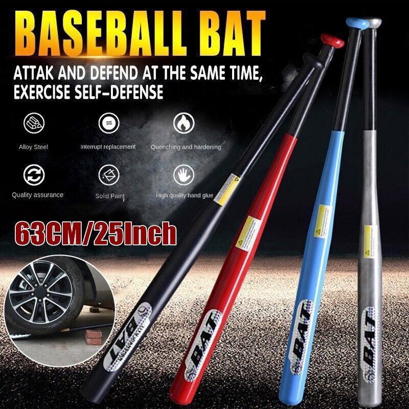 25inch 63CM Alloy Steel Metal Baseball Bat Racket 4 Colours - Blue