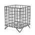 Large Wrought Iron Storage Basket Desktop Organizer Box for Dormitory Cosmetics - Black
