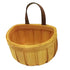 Wall Mounted Rattan Style Woven Basket Kitchen Home Storage Organizer - 16.5x12.5x15cm