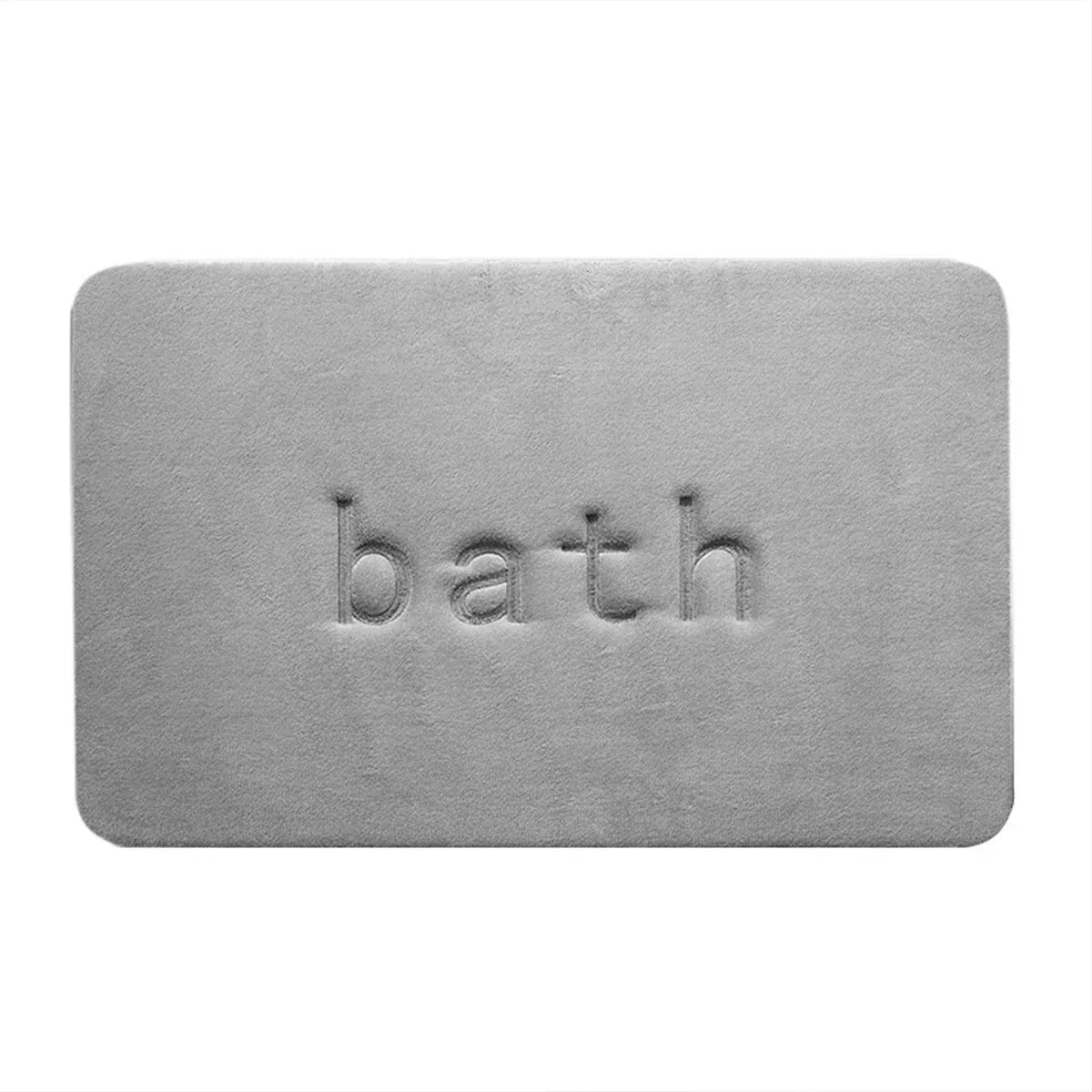 Bathroom Floor Mat Model A Water Absorbent Mat Anti Slip Toilet Carpet Rug Soft - Grey