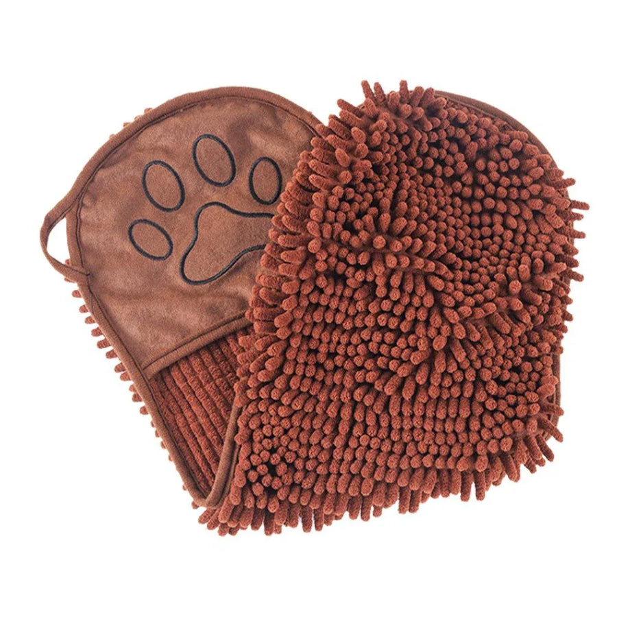 Quick Drying Pet Bath Towel Fast Absorbent Dog Cat Cleaning Towel for Grooming - Coffee