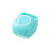 Pet Massage Bath Brush For Dog Cat Shampoo Dispenser Silicone Scrubber Wash Tool - Blue