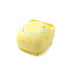 Pet Massage Bath Brush For Dog Cat Shampoo Dispenser Silicone Scrubber Wash Tool - Yellow