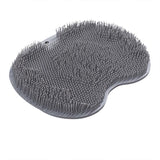 Foot Back Body Scrubber Massager Pad Shower Bath Exfoliating Brush Cleaning Mat - Dark Grey