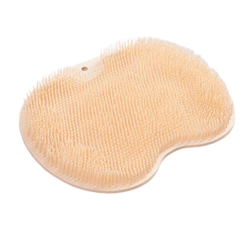 Foot Back Body Scrubber Massager Pad Shower Bath Exfoliating Brush Cleaning Mat - Orange