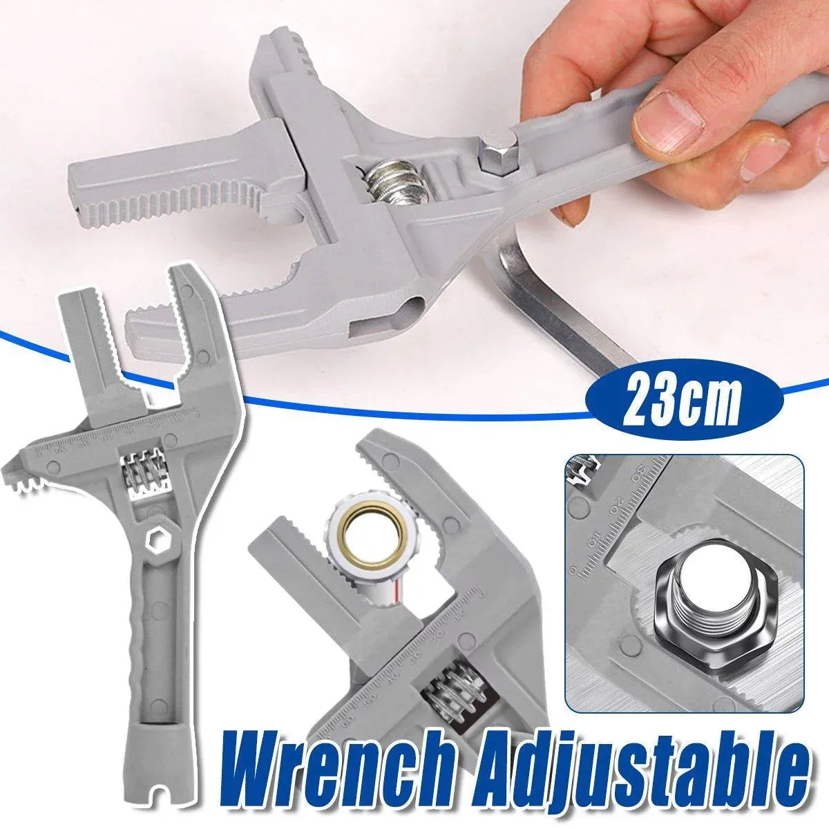 23CM Mini Adjustable Wrench Multi Functional Tool for Sink Bathroom Tubing Tool
