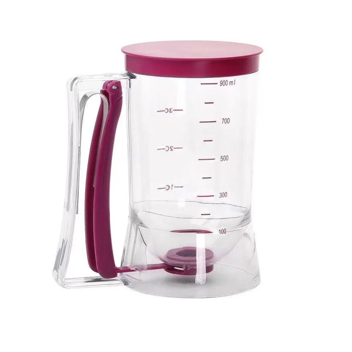 Batter Dispenser Measuring Cup Funnel Cake Cupcake Pancake Baking Tool - Purple