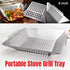 8 Inch Stainless Steel BBQ Grill Tray Perforated Pan Outdoor Barbecue Basket