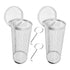 2pcs BBQ Basket Round Grill Cage Portable Rotating Net for Outdoor Cooking - Small