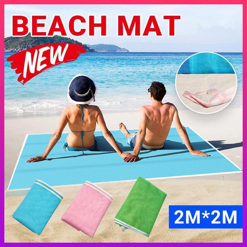 Sand Free Beach Mat Blanket Sand Proof Magic Sandless Sand Dirt & Dust Disappear - Green