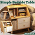 Modern Minimalist Bedside Table Bedroom Nightstand with Storage Drawer Shelf