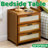 3-Layer Drawer Bedroom Nightstand Large Storage Stable Structure Space Saving