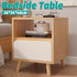 Bedside Table with Drawers Nightstand Wood End Table Bedroom Storage Space Saving